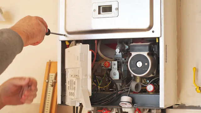 boiler repair being carried out