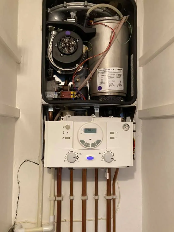 boiler being serviced